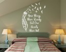 Your Wings Were Ready But Our Hearts Were Not Quote Wall Feather Stickers
